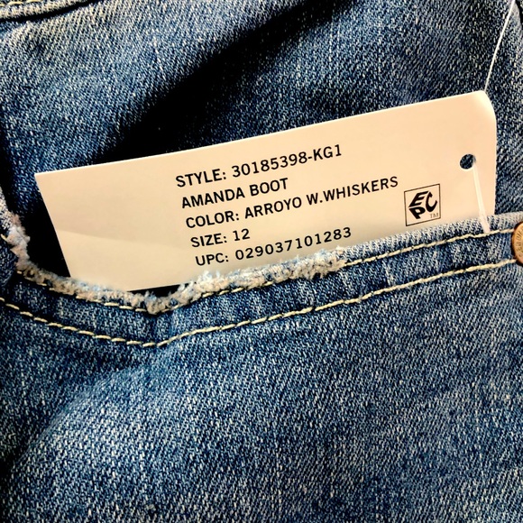 Gloria Vanderbilt Jean Boot Cut. size 12 NWT - Picture 3 of 3